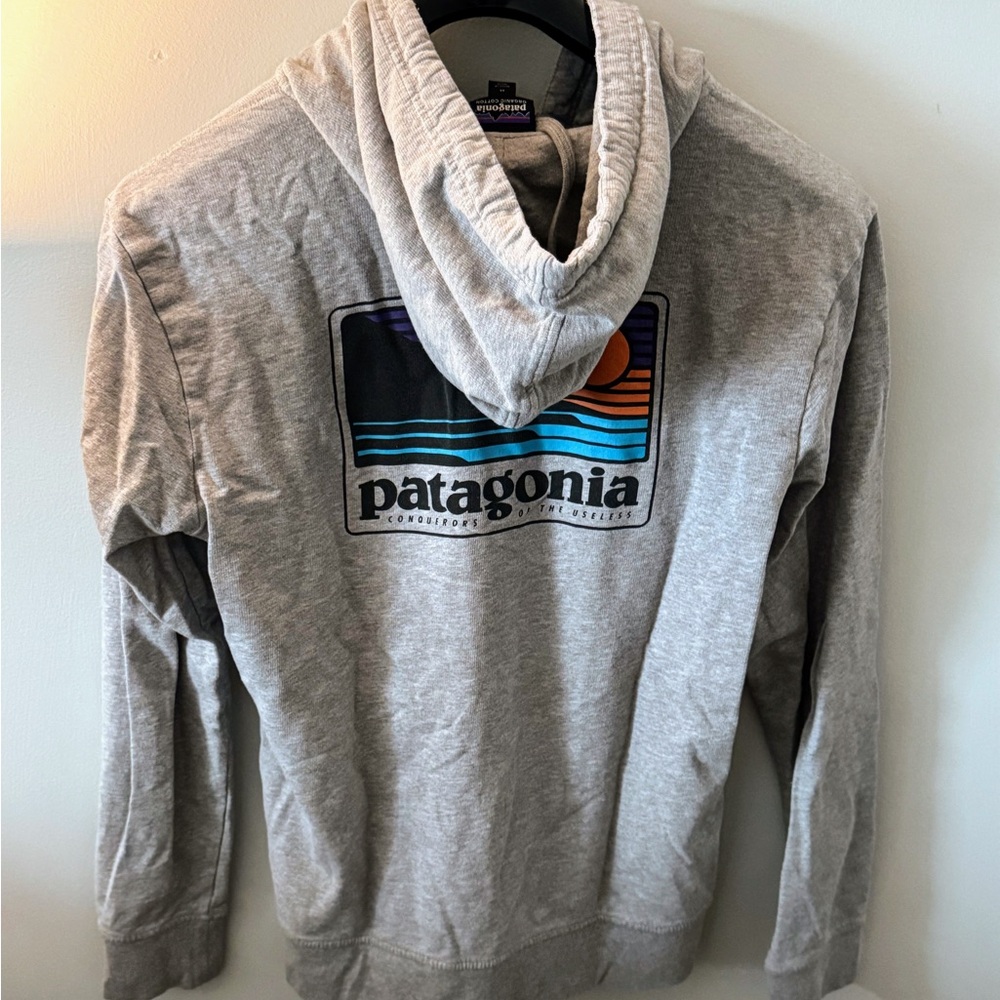 Patagonia Men's Zip-Up Hoodie in Light Gray - Picture 2 of 6